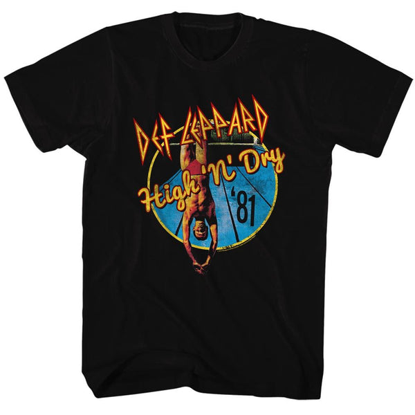 DEF LEPPARD Eye-Catching T-Shirt, High 'N' Dry 81