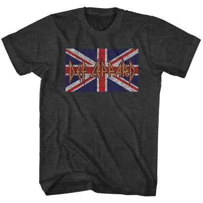 DEF LEPPARD Eye-Catching T-Shirt, Union Jack Flag