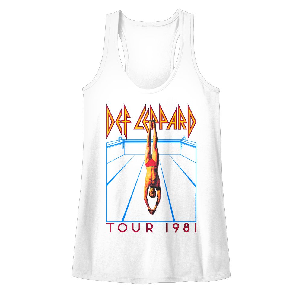 Women Exclusive DEF LEPPARD Eye-Catching Racerback, Tour 1981