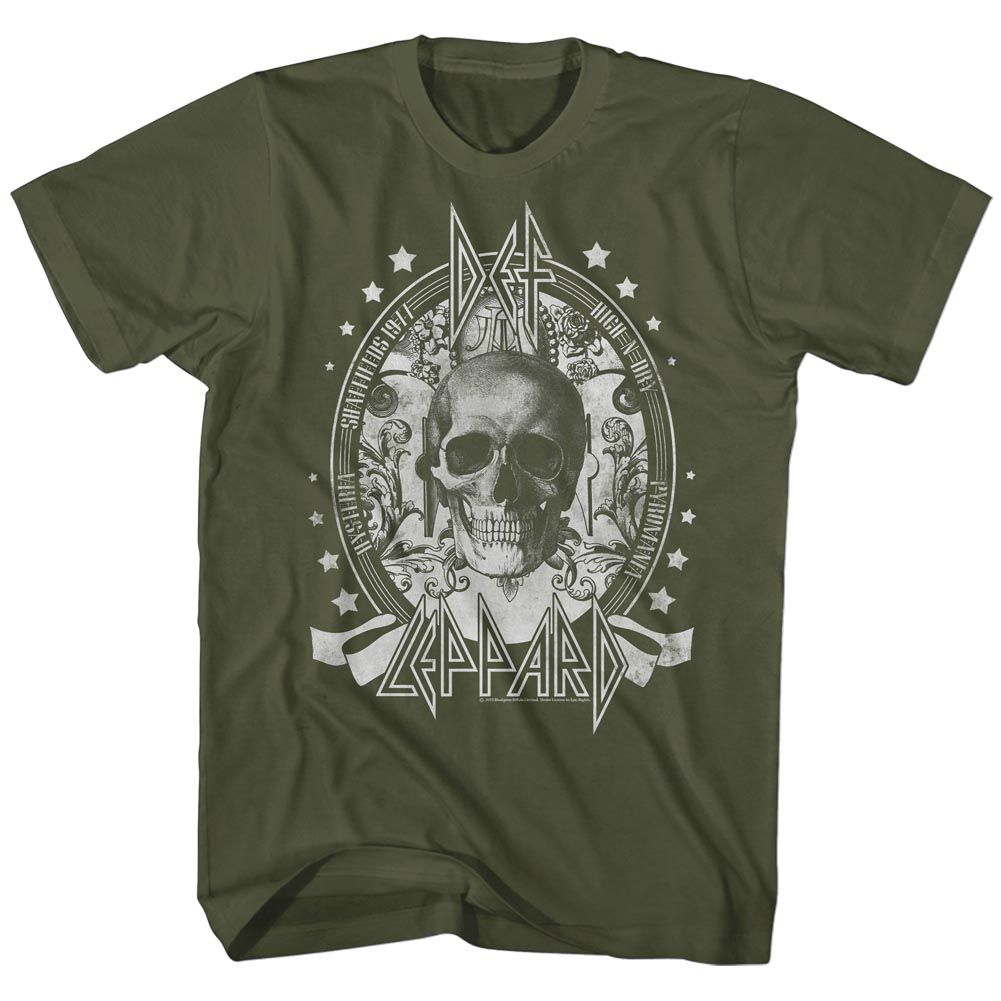 DEF LEPPARD Eye-Catching T-Shirt, Skull