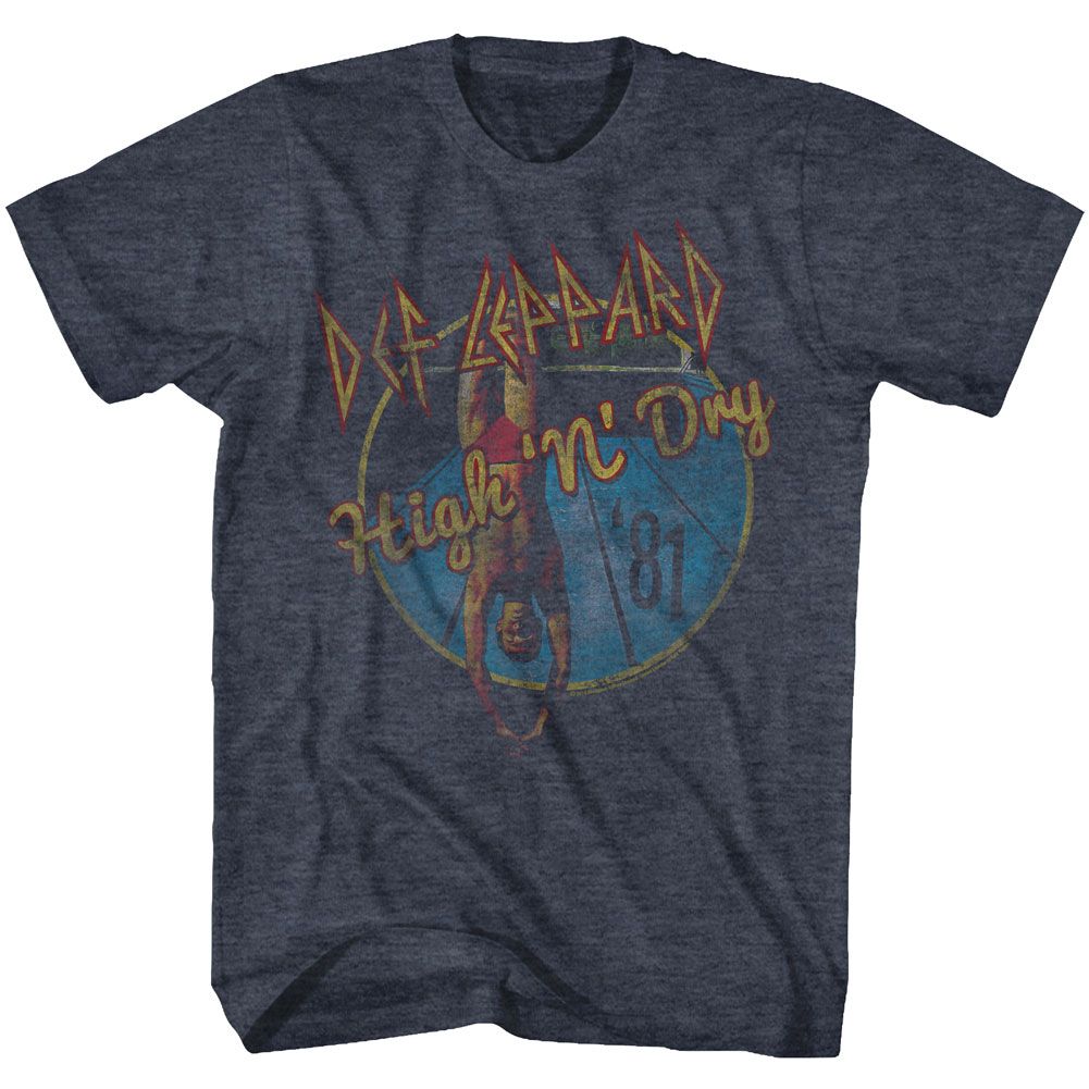 DEF LEPPARD Eye-Catching T-Shirt, Faded High N Dry