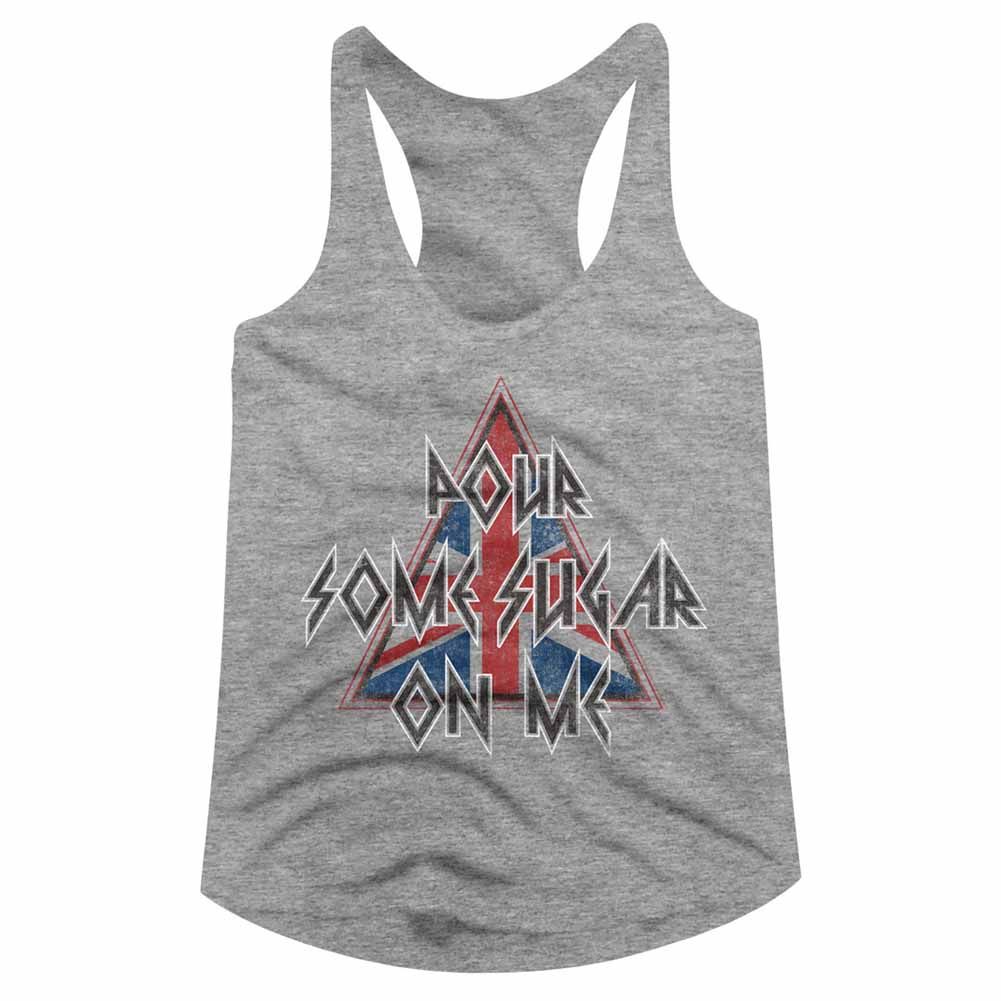 Women Exclusive DEF LEPPARD Eye-Catching Racerback, Sugar Jack