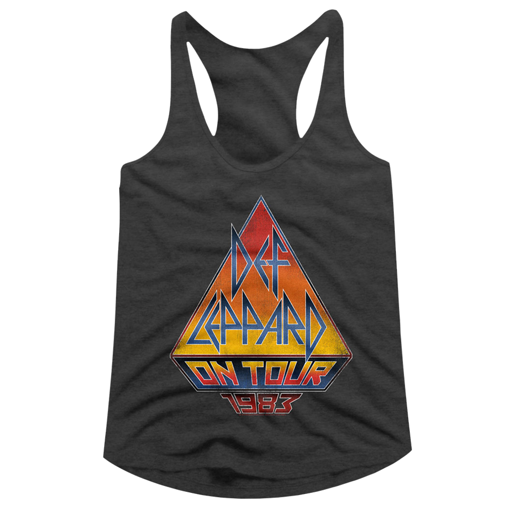 Women Exclusive DEF LEPPARD Eye-Catching Racerback, On Tour 83