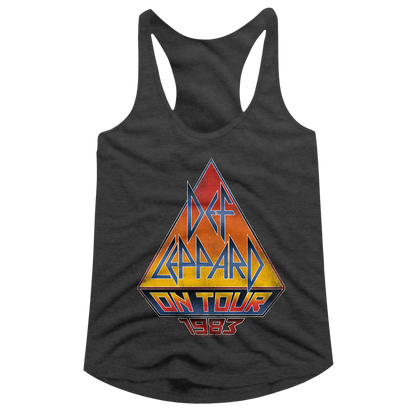 Women Exclusive DEF LEPPARD Eye-Catching Racerback, On Tour 83