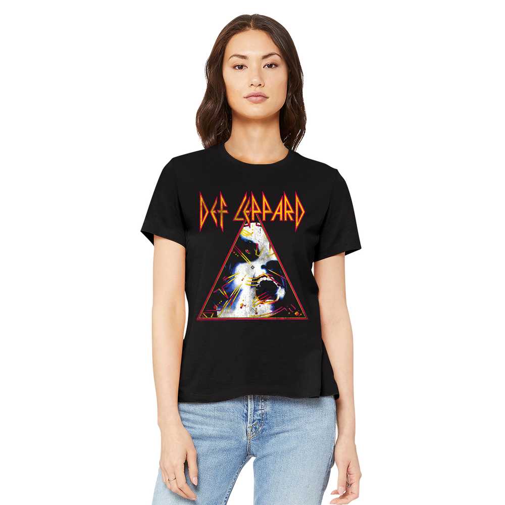 Women Exclusive DEF LEPPARD T-Shirt, Hysteria Big