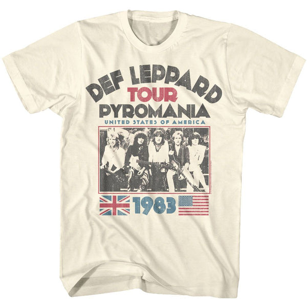 DEF LEPPARD Eye-Catching T-Shirt, Pyro USA 1983