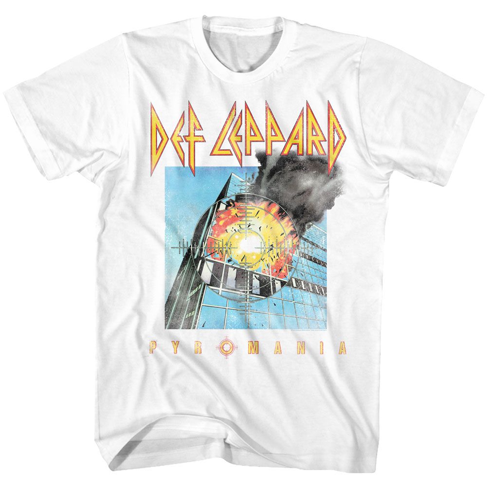 DEF LEPPARD Eye-Catching T-Shirt, Faded Pyromania