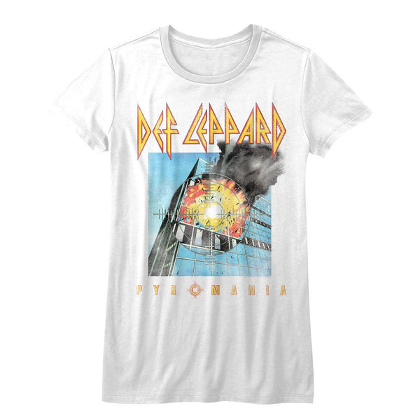 Women Exclusive DEF LEPPARD T-Shirt, Faded Pyromania