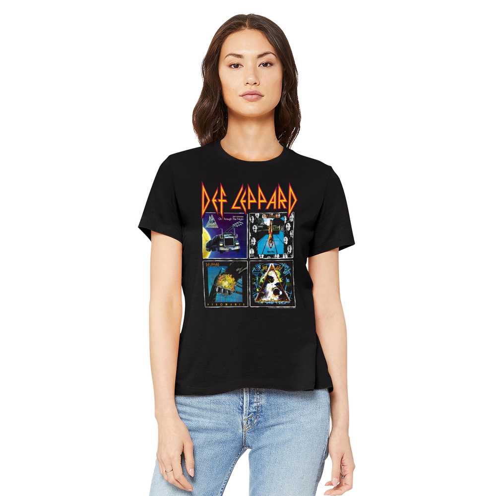 Women Exclusive DEF LEPPARD T-Shirt, Famous Albums