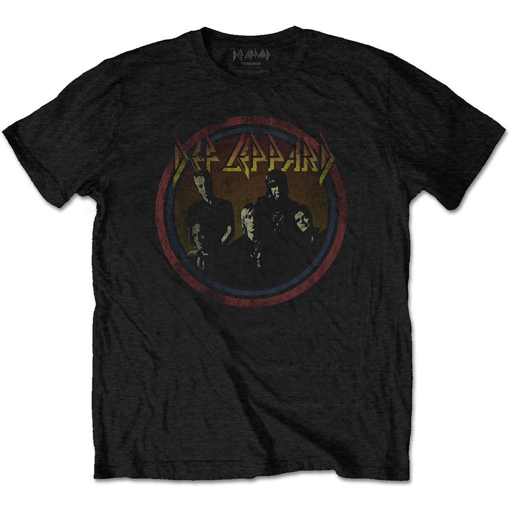 DEF LEPPARD Attractive T-Shirt, Vintage Circle