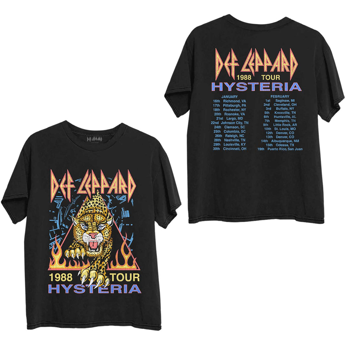 DEF LEPPARD Attractive T-Shirt, Hysteria &