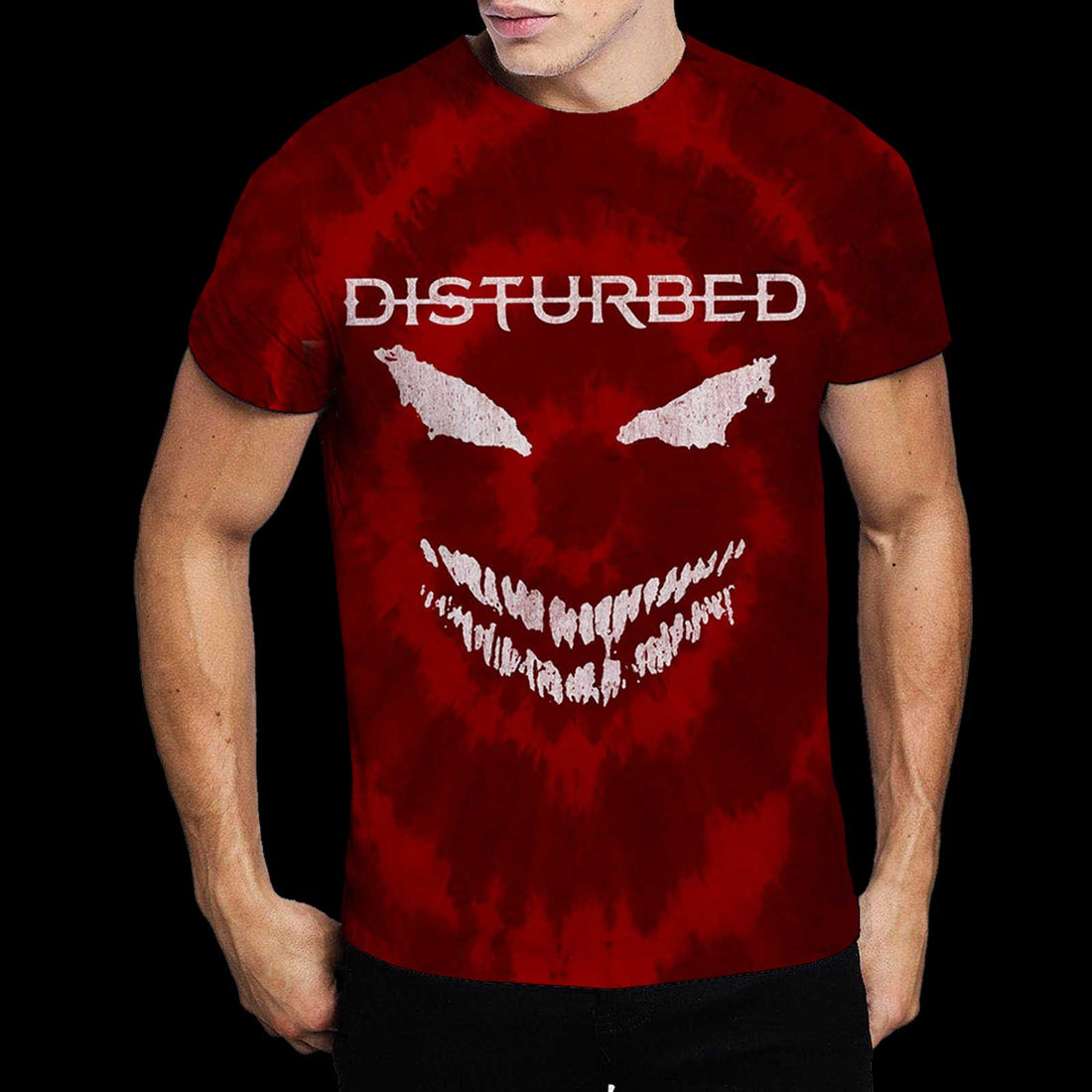 DISTURBED Attractive T-Shirt, Scary Face