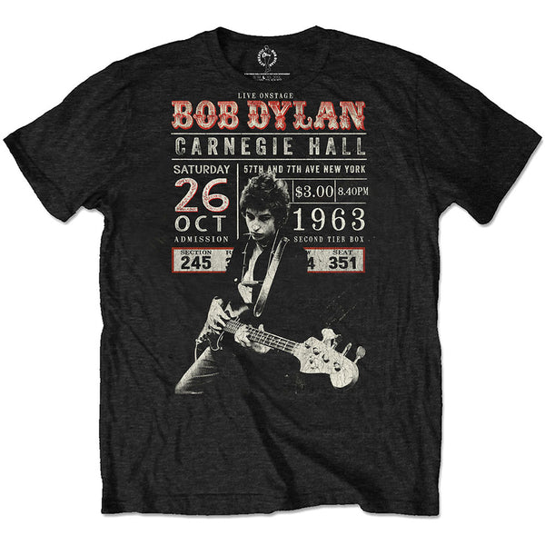 BOB DYLAN Attractive T-Shirt, Carnegie Hall '63