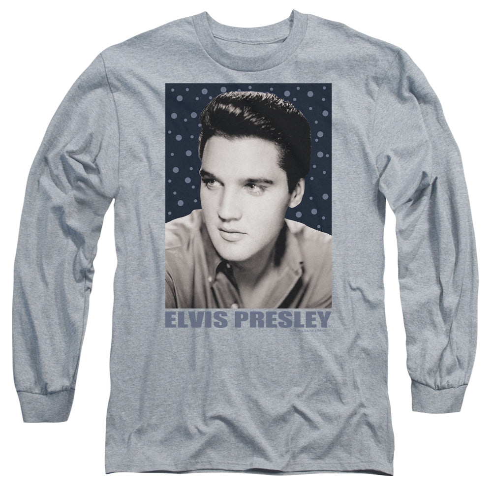 ELVIS PRESLEY Impressive Long Sleeve T-Shirt, Blue Sparkle