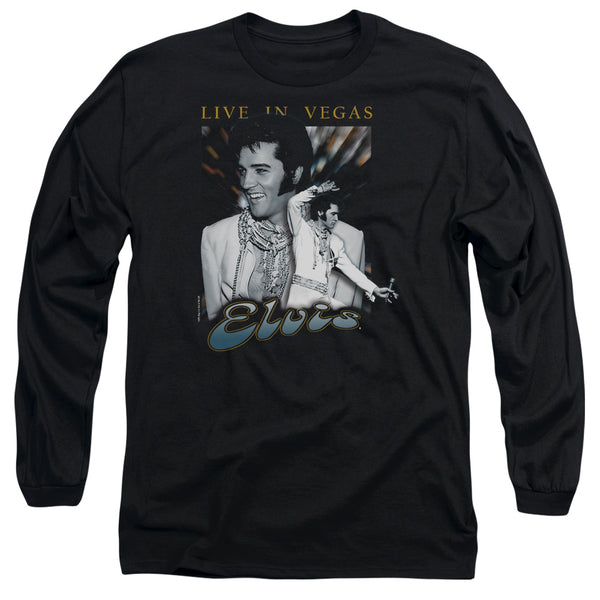 ELVIS PRESLEY Impressive Long Sleeve T-Shirt, Live In Vegas