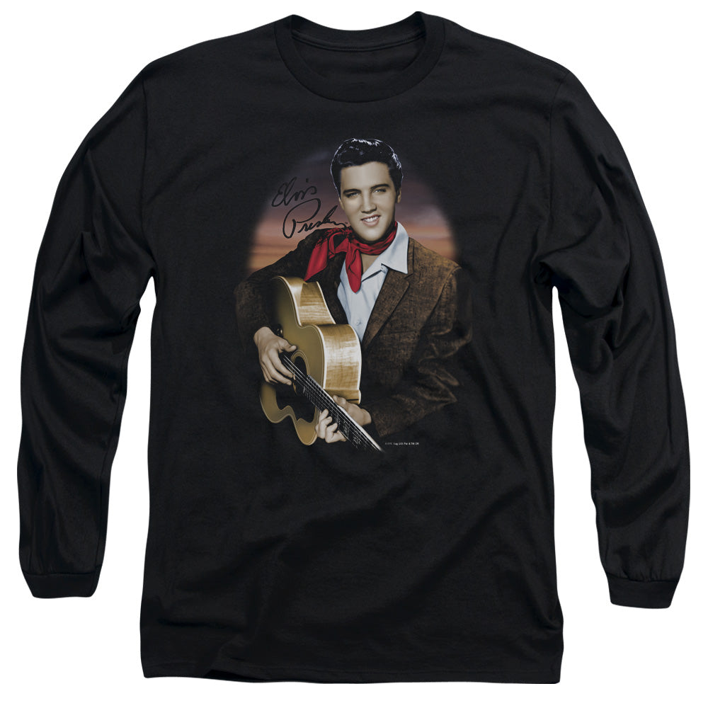 ELVIS PRESLEY Impressive Long Sleeve T-Shirt, Red Scarf