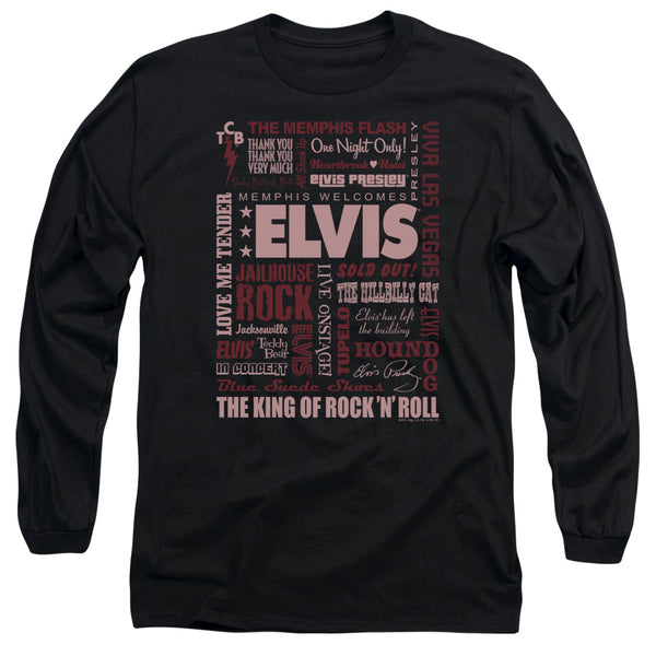 ELVIS PRESLEY Impressive Long Sleeve T-Shirt, Whole Lotta Type