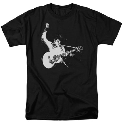 ELVIS PRESLEY Impressive T-Shirt, B&amp;W Guitarman