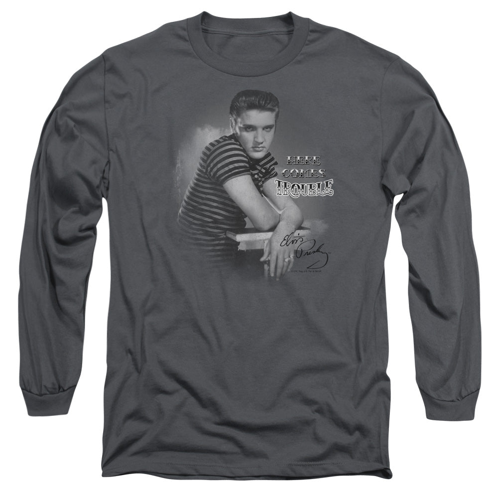 ELVIS PRESLEY Impressive Long Sleeve T-Shirt, Here Comes Trouble