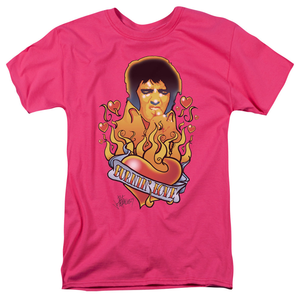 ELVIS PRESLEY Impressive T-Shirt, Burning Heart