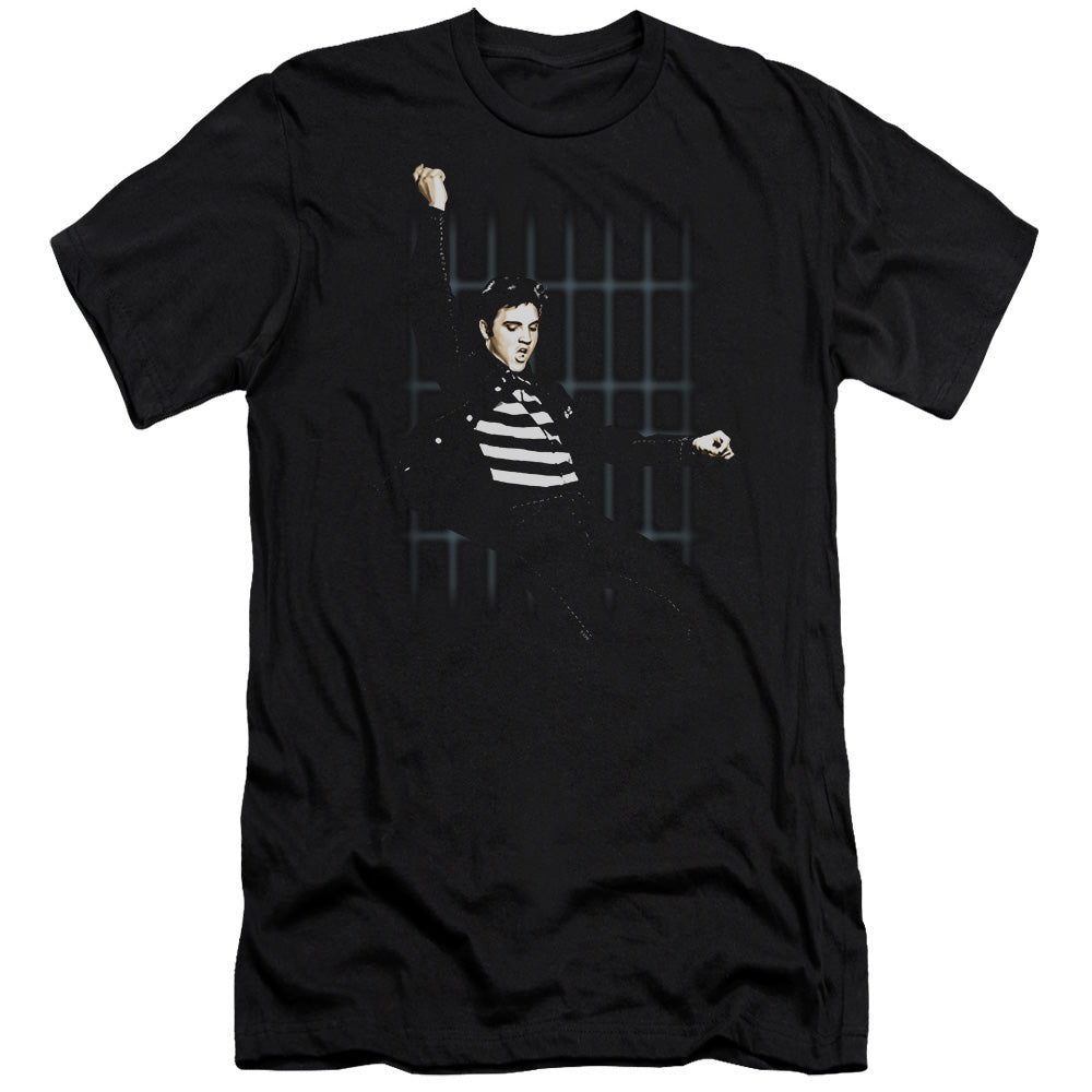 Premium ELVIS PRESLEY T-Shirt, Blue Bars