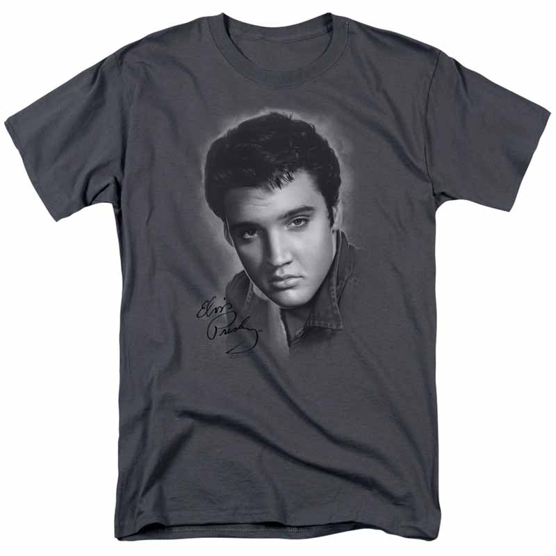 ELVIS PRESLEY Impressive T-Shirt, Grey Portrait