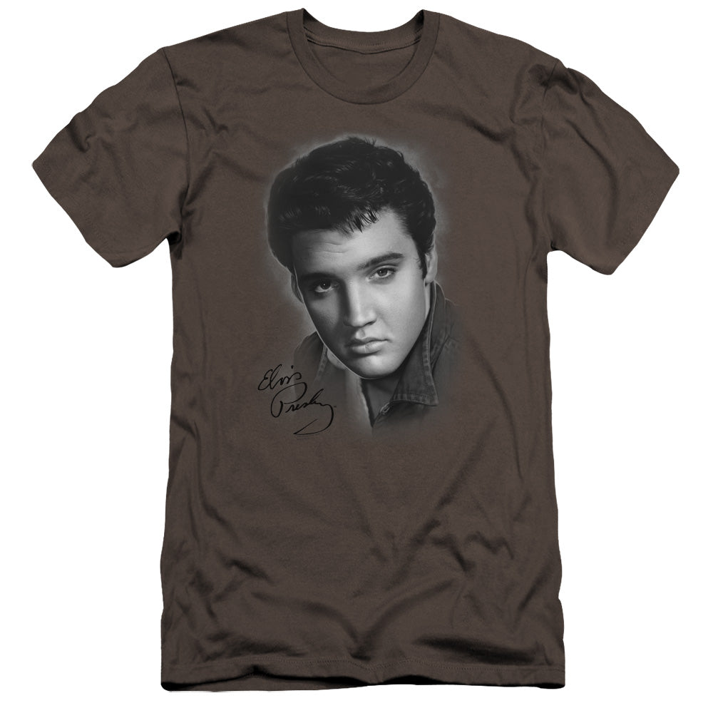 Premium ELVIS PRESLEY T-Shirt, Grey Portrait