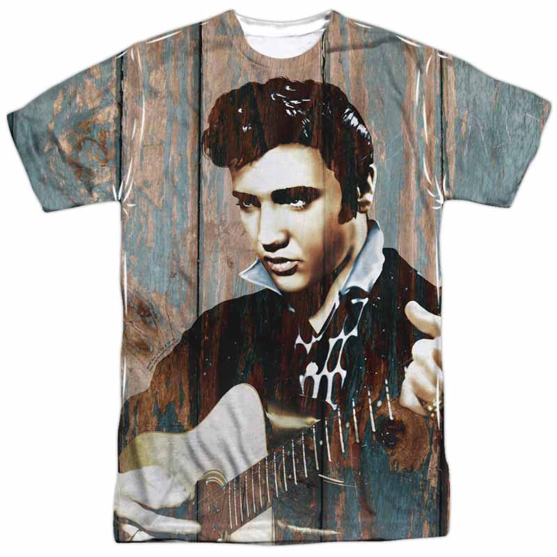 ELVIS PRESLEY Outstanding T-Shirt, Woodgrain