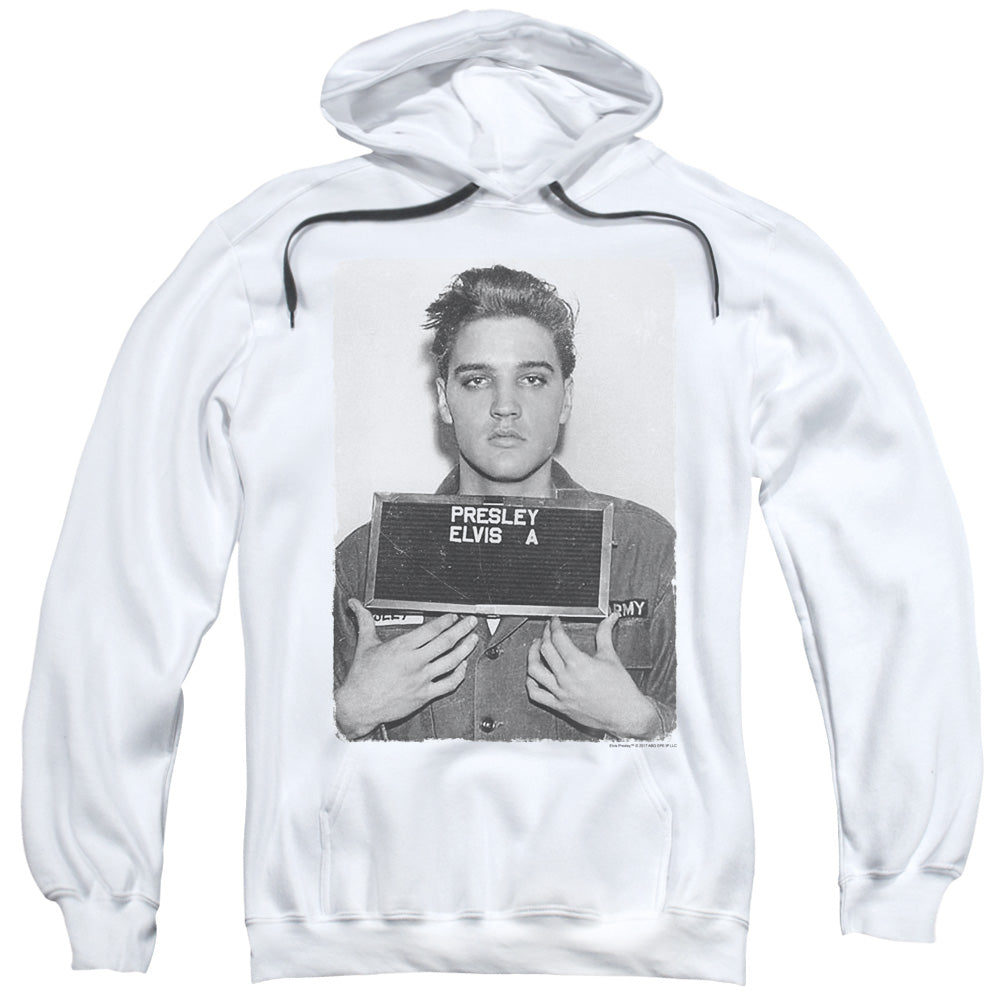 Premium ELVIS PRESLEY Hoodie, Army Mugshot