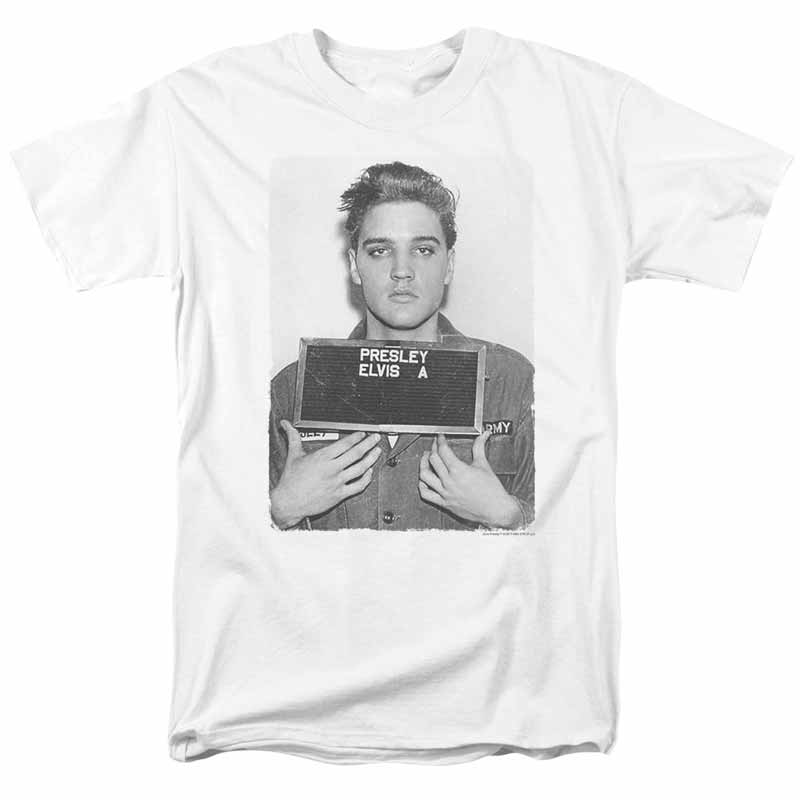 ELVIS PRESLEY Impressive T-Shirt, Army Mug Shot