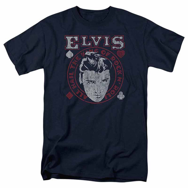 ELVIS PRESLEY Impressive Navy T-Shirt, Hail The King
