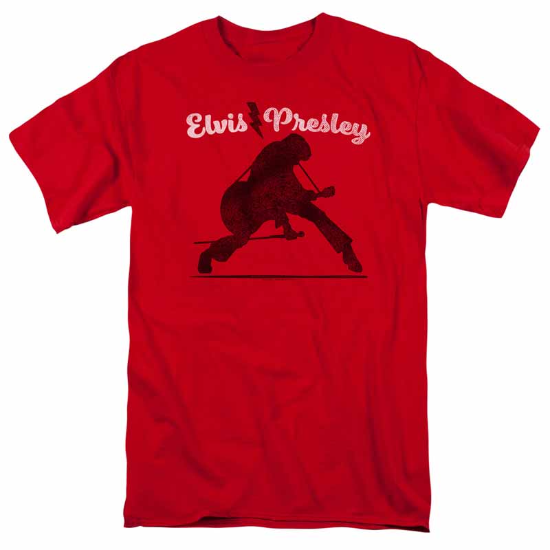 ELVIS PRESLEY Impressive Red T-Shirt, Distressed King