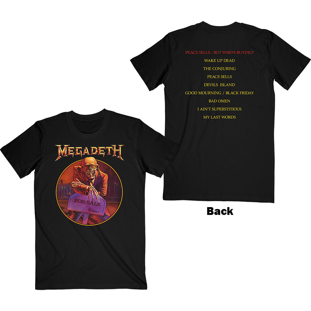 MEGADETH Attractive T-Shirt, Peace Sells… Track List