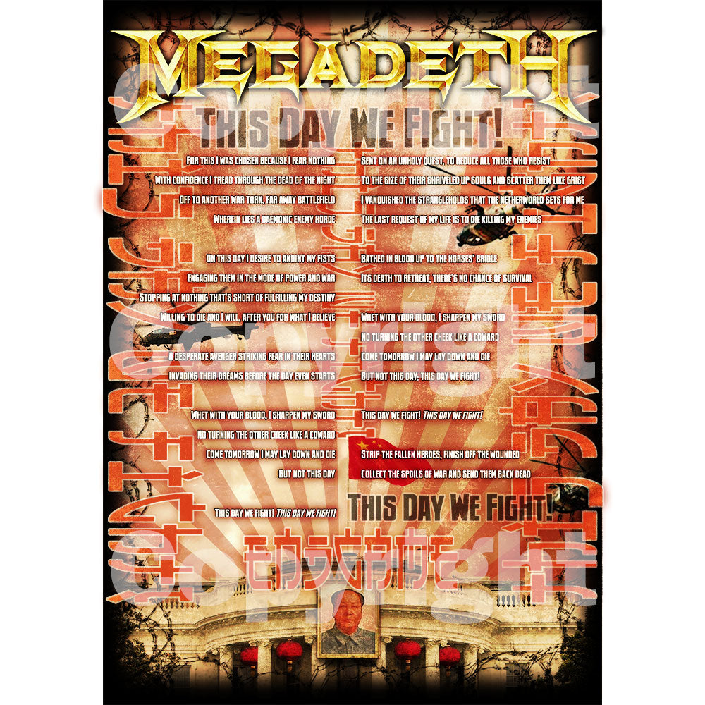 MEGADETH Attractive T-Shirt, China Whitehouse