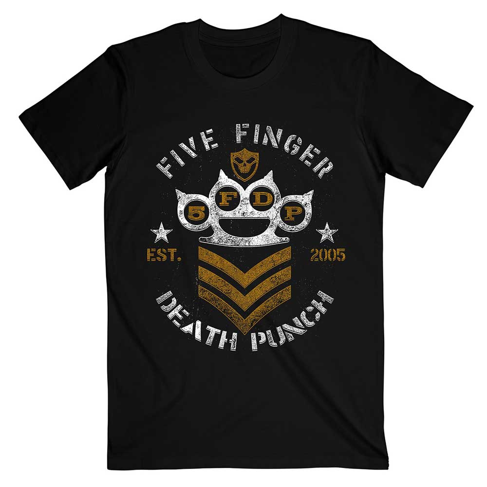 FIVE FINGER DEATH PUNCH Attractive T-Shirt, Chevron