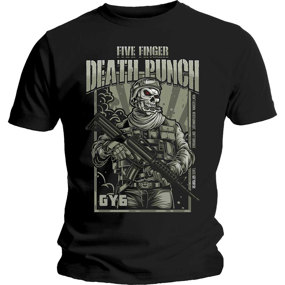 FIVE FINGER DEATH PUNCH Attractive T-Shirt, War Soldier