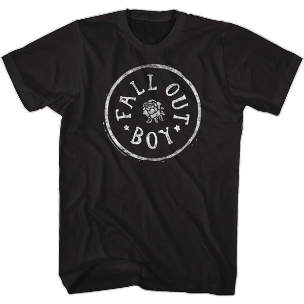 FALL OUT BOY Eye-Catching T-Shirt, Circle Rose