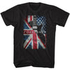 FOREIGNER Eye-Catching T-Shirt, US/UK Flags