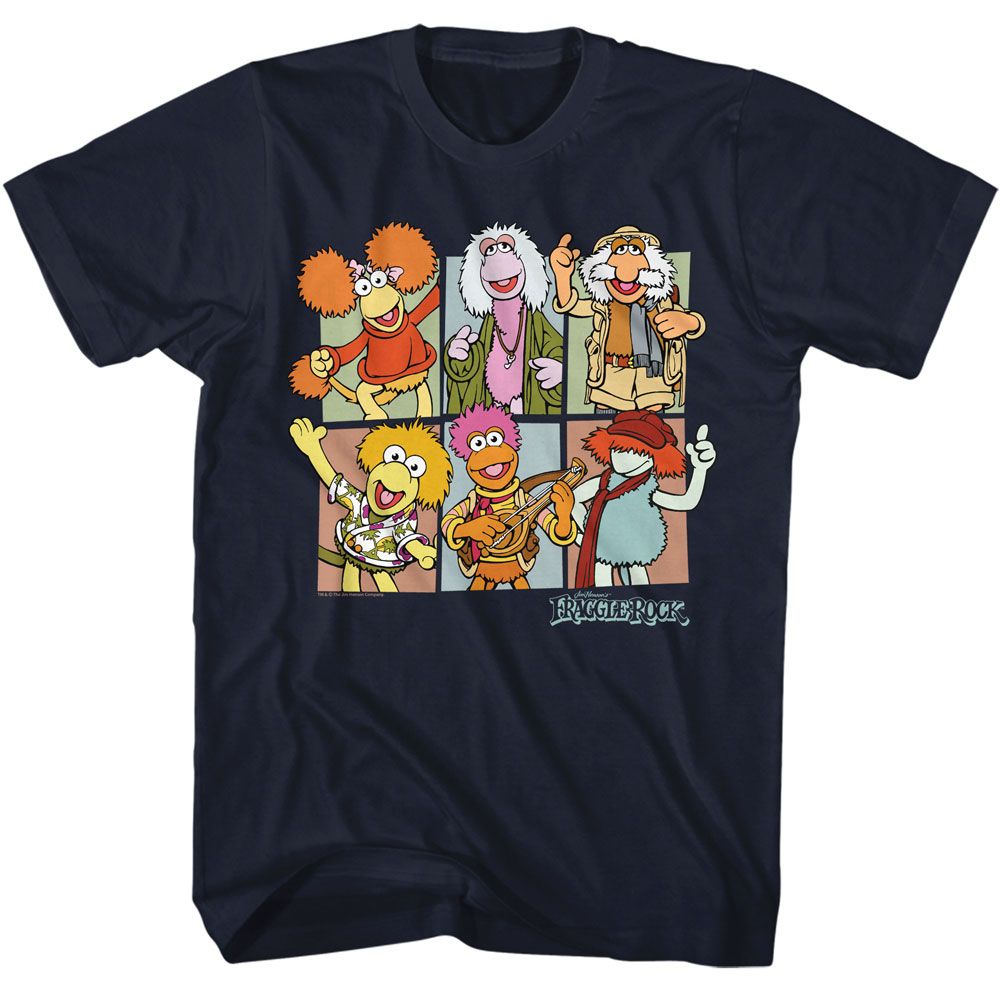 FRAGGLE ROCK Eye-Catching T-Shirt, Squares