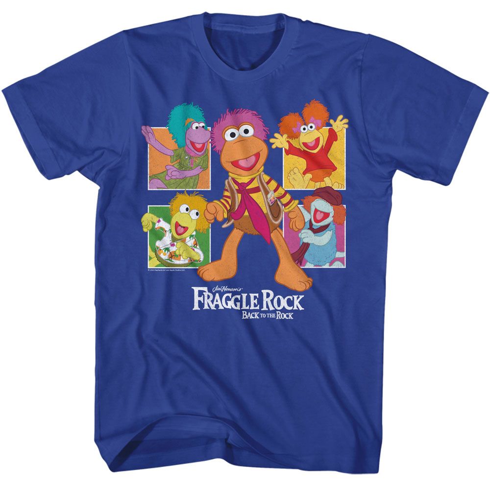 FRAGGLE ROCK Eye-Catching T-Shirt, Four Squares