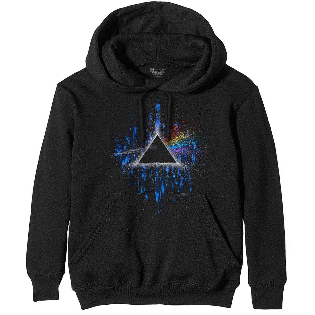 PINK FLOYD Attractive Hoodie, Dark Side Of The Moon Blue Splatter