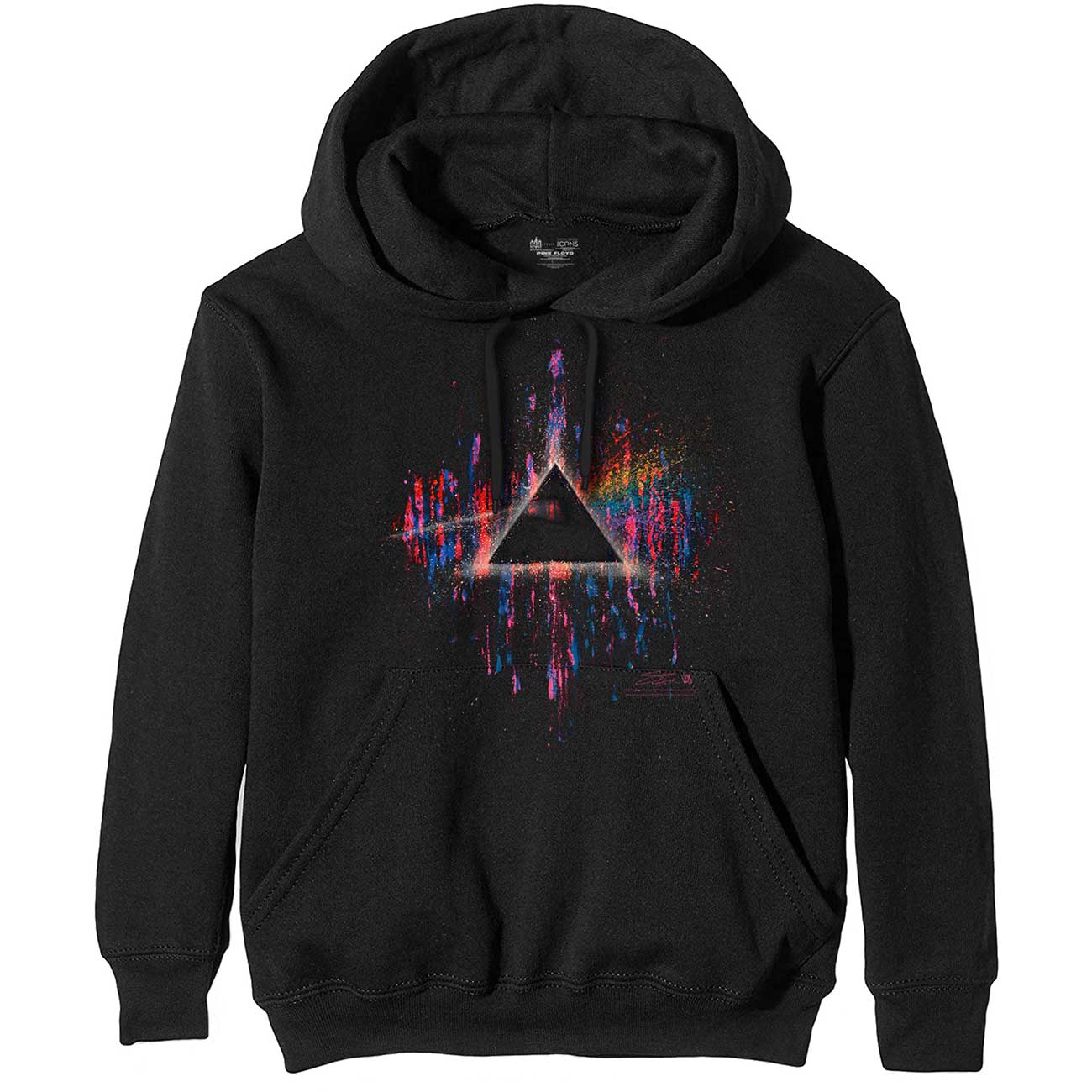 PINK FLOYD Attractive Hoodie, Dark Side Of The Moon Blue Splatter