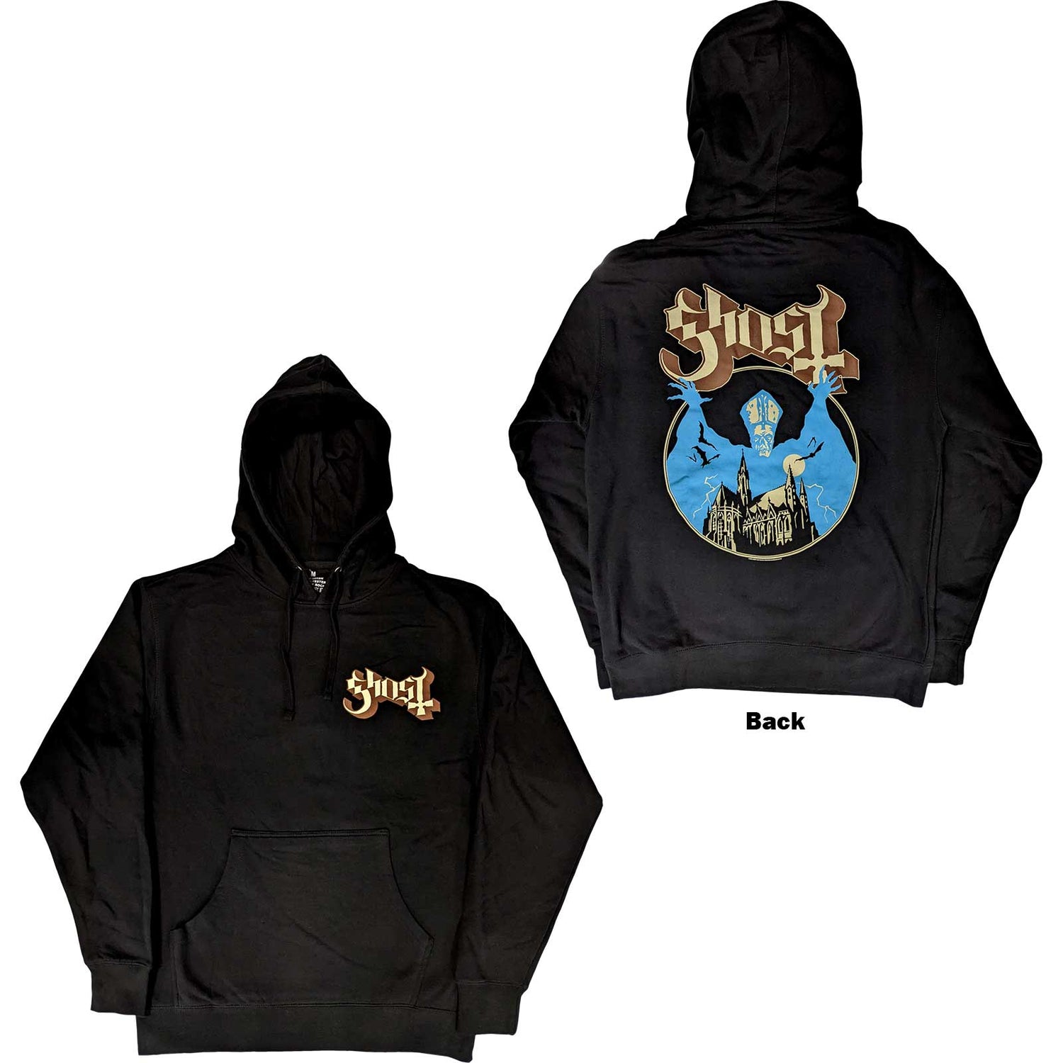 GHOST Attractive Hoodie, Pocket Logo &amp; Opus