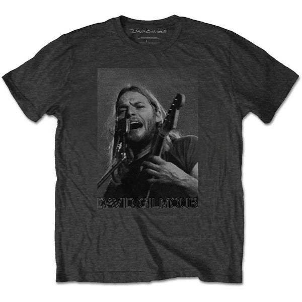 DAVID GILMOUR Attractive T-Shirt,On Microphone Half-tone