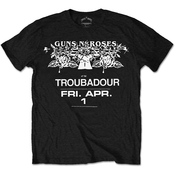 GUNS N' ROSES Attractive T-Shirt, Troubadour Flyer
