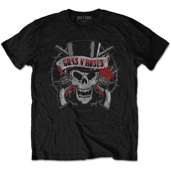 GUNS N' ROSES Attractive T-Shirt, Distressed Skull