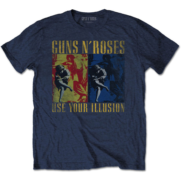GUNS N' ROSES Attractive T-Shirt, Use Your Illusion Navy