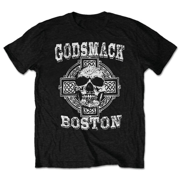 GODSMACK Attractive T-Shirt, Boston Skull