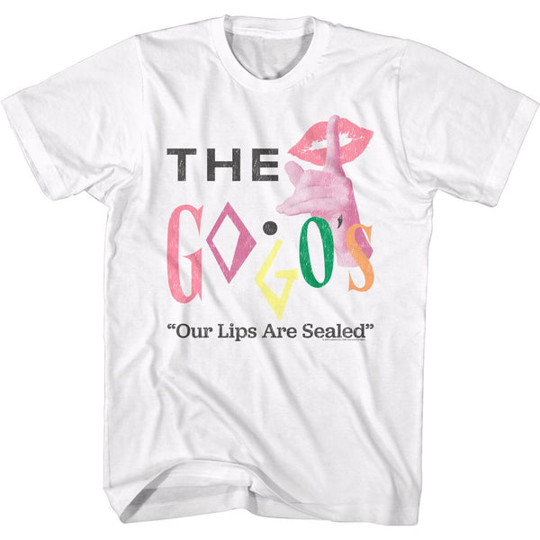 THE GO-GOs Eye-Catching T-Shirt, Lips Are Sealed