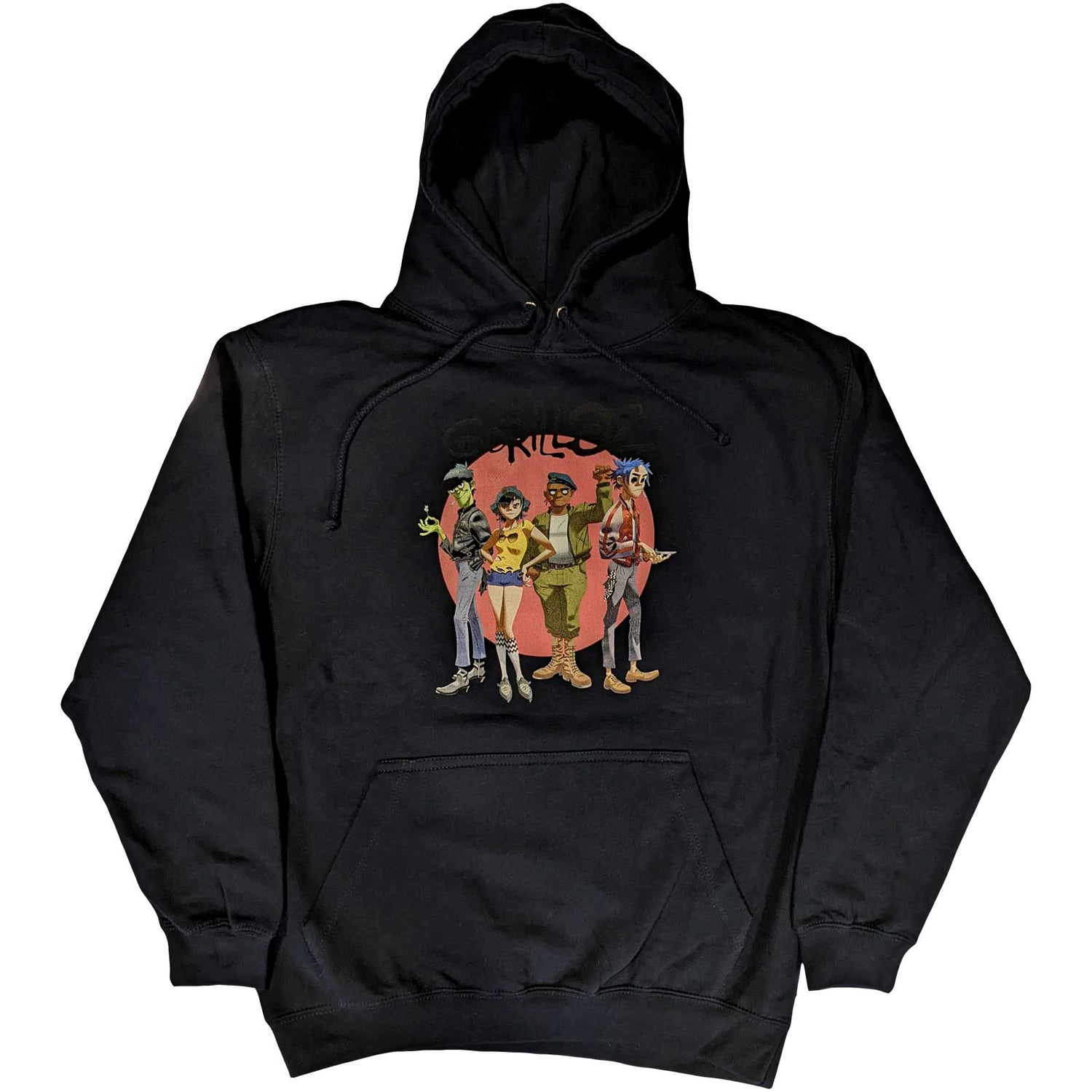 GORILLAZ Attractive Hoodie, Group Circle Rise